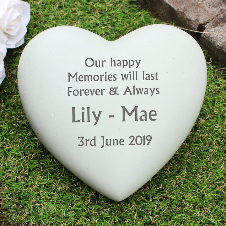 Buy Personalised Heart Memorial available now at www.giftsfinder.co.uk