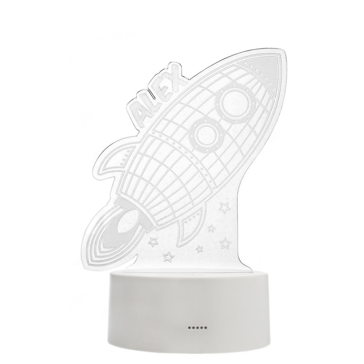 Personalised Space Rocket LED Colour Changing Wireframe Night Light in gift category LED Lights, Candles & Decorations