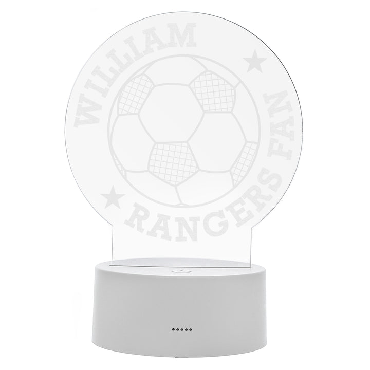 Personalised Football LED Colour Changing Desk Night Light - part of the Gifts Finder Personalised Night Lights collection