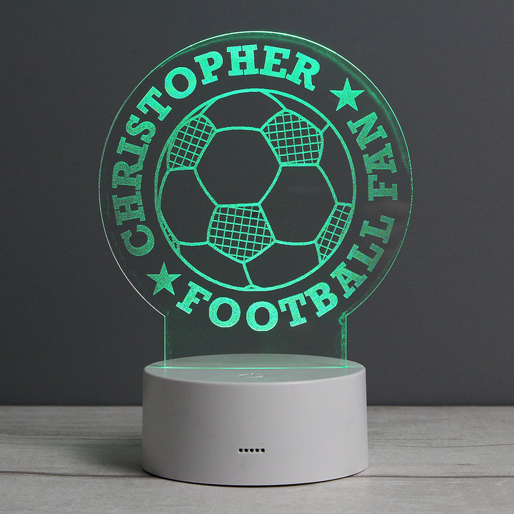 Personalised Football LED Colour Changing Desk Night Light - part of the Gifts Finder Personalised Night Lights collection