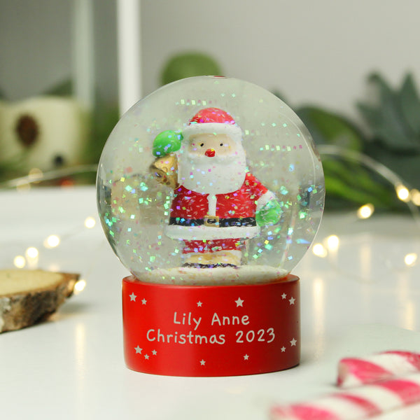 Buy Personalised Santa Snow Globe at www.giftsfinder.co.uk