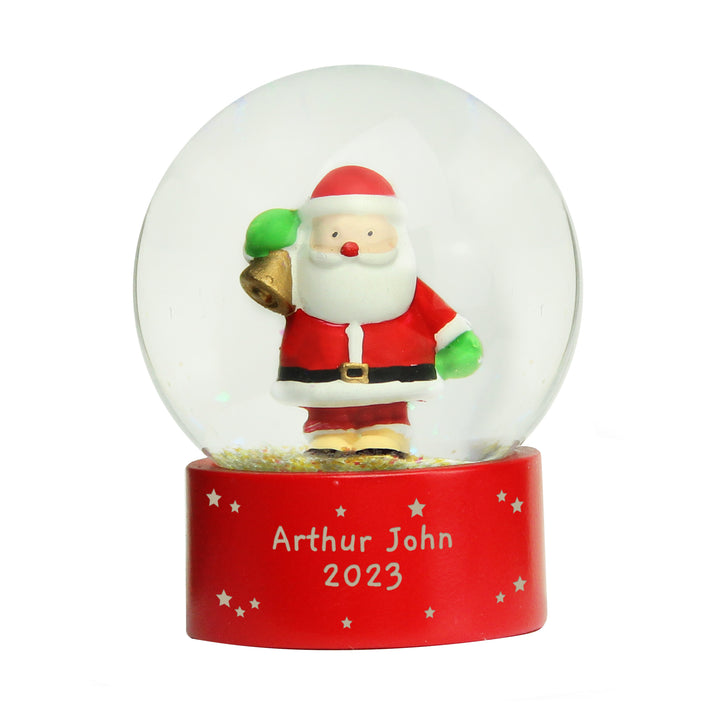 Personalised Santa Snow Globe - part of the Gifts Finder Personalised Snow Globes collection