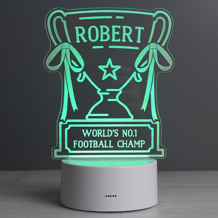 Buy Personalised Trophy LED Colour Changing Night Light at www.giftsfinder.co.uk