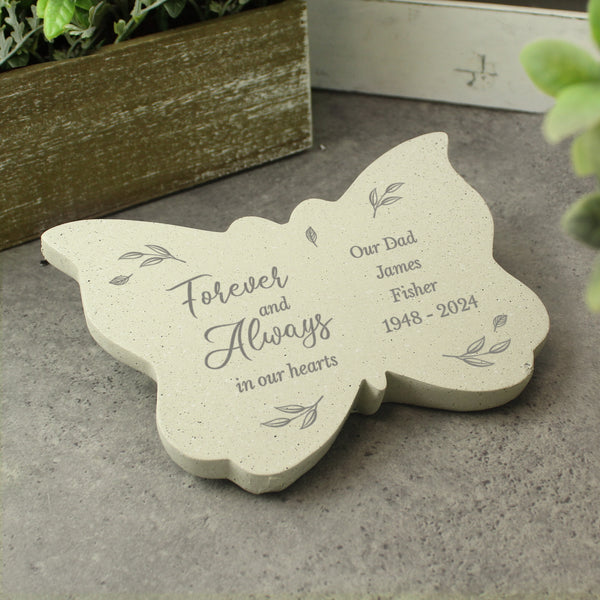 Buy Personalised Forever and Always Memorial Butterfly at www.giftsfinder.co.uk