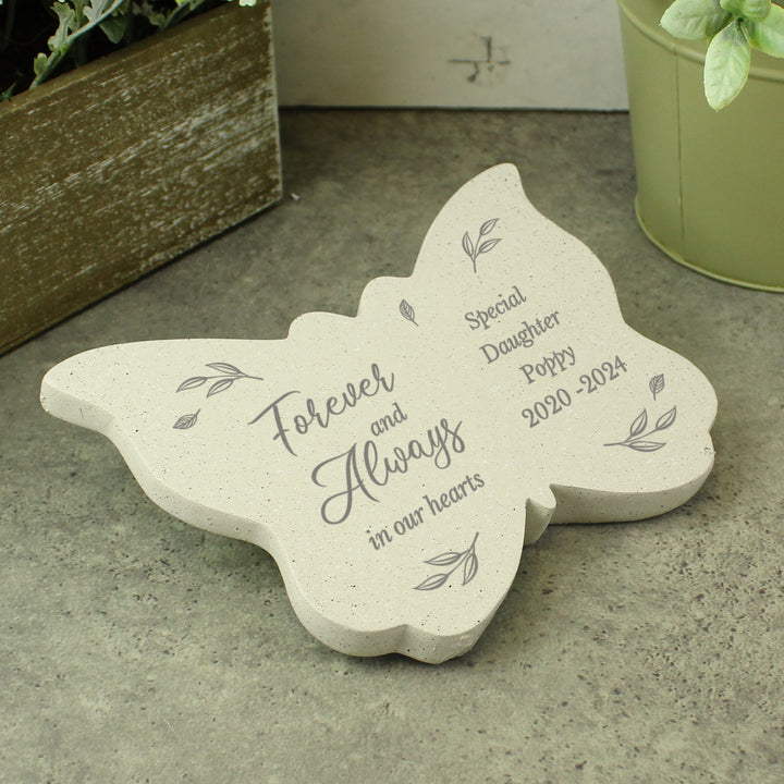 Buy Personalised Forever and Always Memorial Butterfly at www.giftsfinder.co.uk