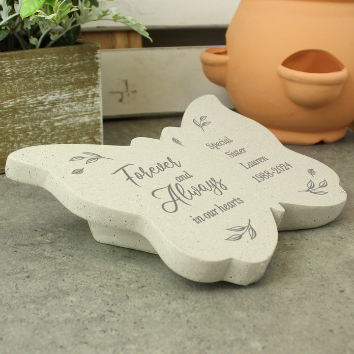 Buy Personalised Forever and Always Memorial Butterfly at www.giftsfinder.co.uk