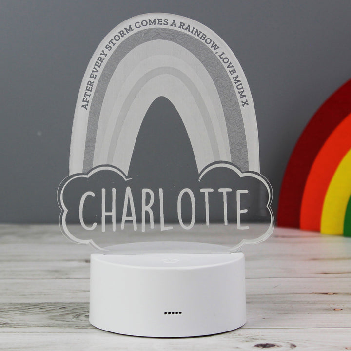 Buy Personalised Rainbow LED Colour Changing Night Light at www.giftsfinder.co.uk