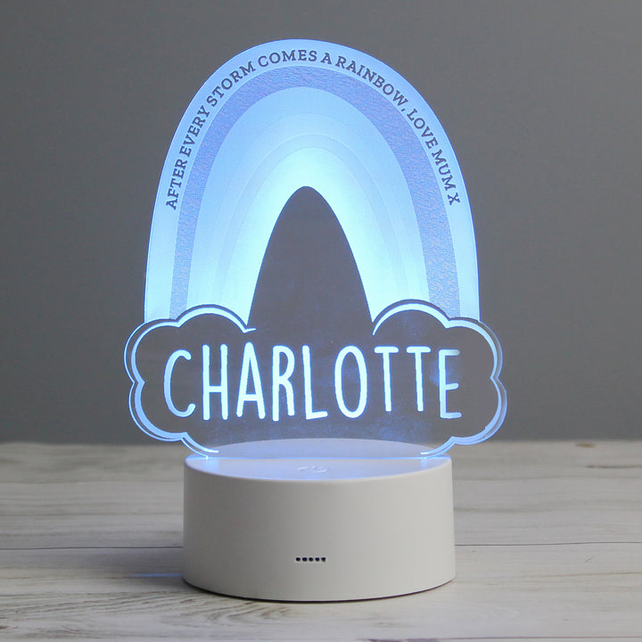 Buy Personalised Rainbow LED Colour Changing Night Light at www.giftsfinder.co.uk