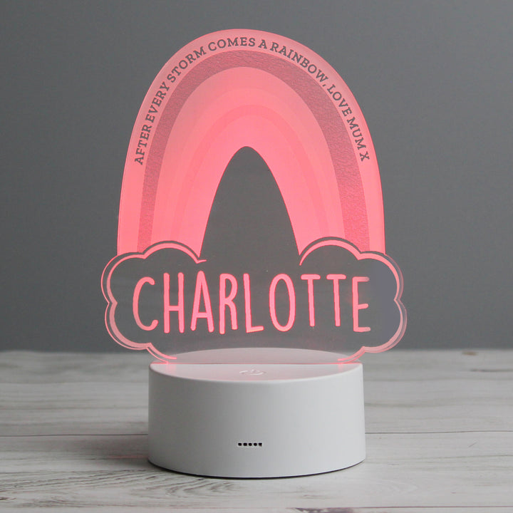 Buy Personalised Rainbow LED Colour Changing Night Light at www.giftsfinder.co.uk