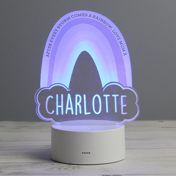 Buy Personalised Rainbow LED Colour Changing Night Light at www.giftsfinder.co.uk