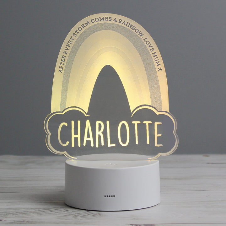 Buy Personalised Rainbow LED Colour Changing Night Light at www.giftsfinder.co.uk