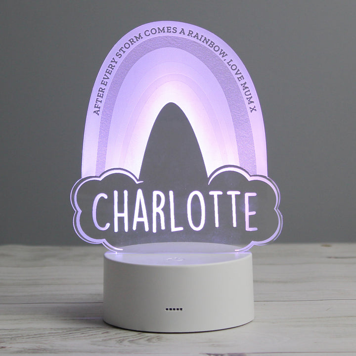 Buy Personalised Rainbow LED Colour Changing Night Light at www.giftsfinder.co.uk