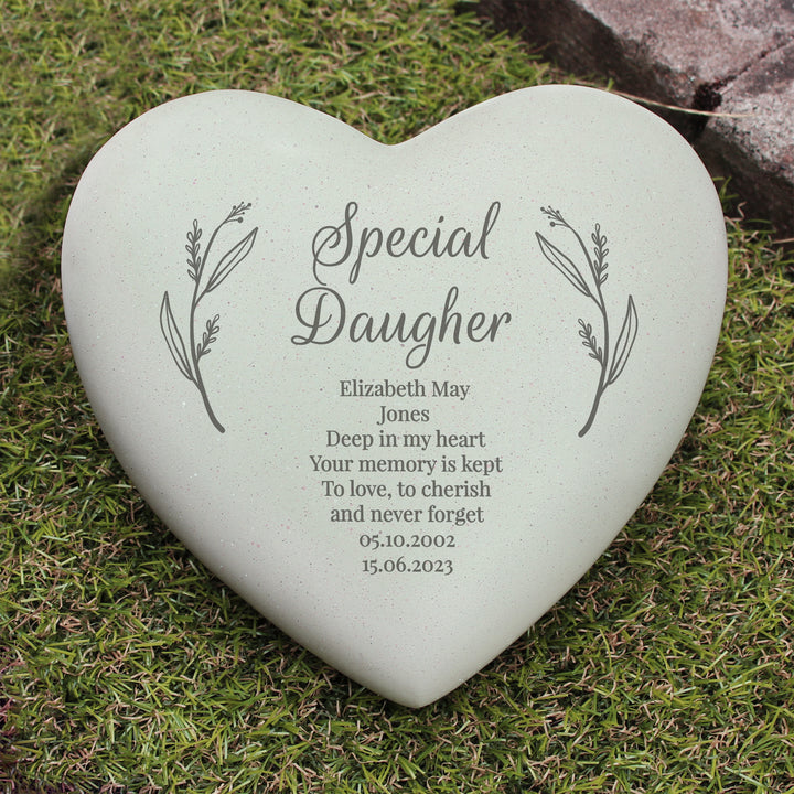 Personalised Free Text Heart Memorial - part of the Gifts Finder Personalised Memorials collection