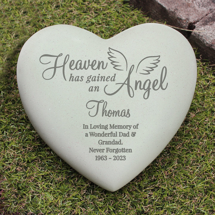 Buy Personalised Little Angel Heart Memorial available now at www.giftsfinder.co.uk