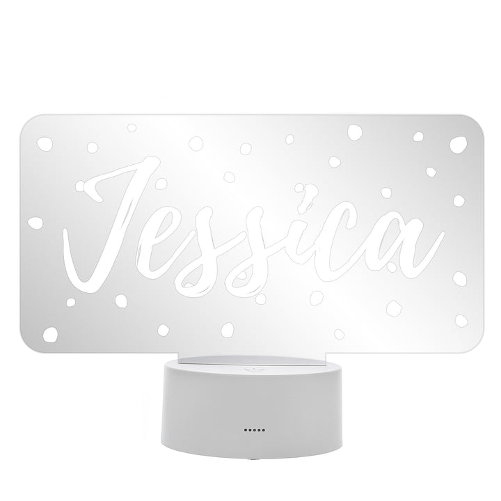 Buy Personalised Polka-dot Name only LED Colour Changing Night Light at www.giftsfinder.co.uk