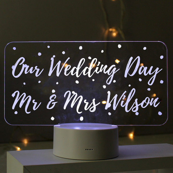 Buy Personalised Polka-dot Message LED Colour Changing Night Light at www.giftsfinder.co.uk