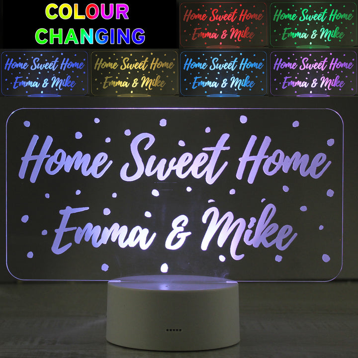 Buy Personalised Polka-dot Message LED Colour Changing Night Light at www.giftsfinder.co.uk