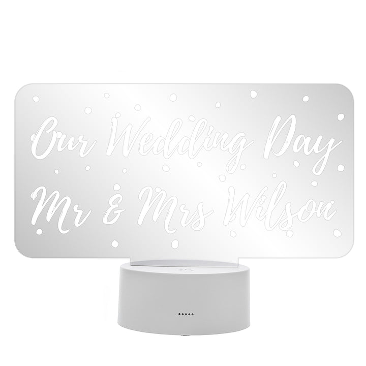 Buy Personalised Polka-dot Message LED Colour Changing Night Light at www.giftsfinder.co.uk