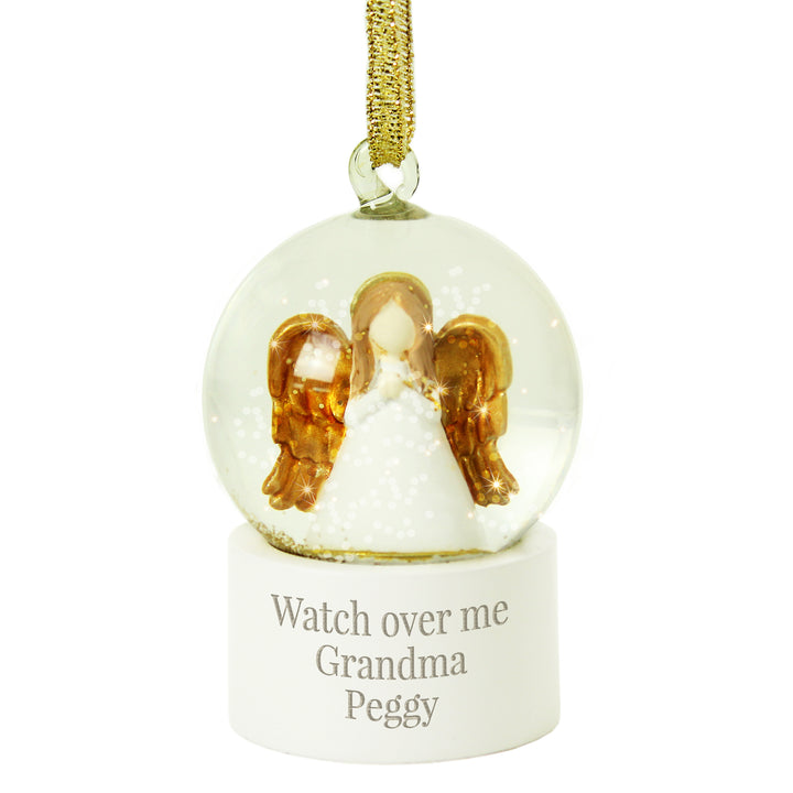 Buy Personalised Angel Message Glitter Snow Globe available now at www.giftsfinder.co.uk