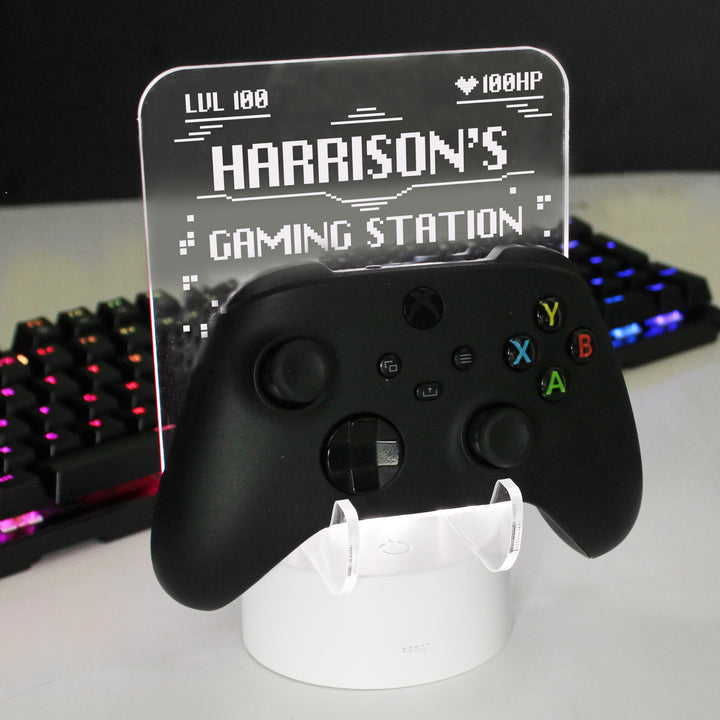 Personalised Gaming Controller Holder LED Colour Changing Light - part of the Gifts Finder Personalised Christmas Decorations collection