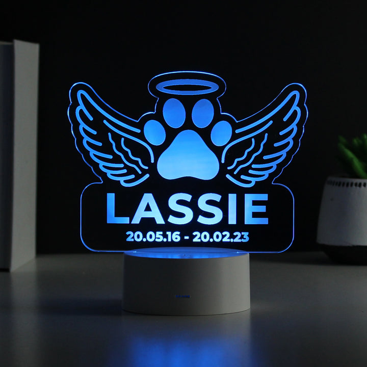 Buy Personalised Pet Memorial Colour Changing LED Light at www.giftsfinder.co.uk