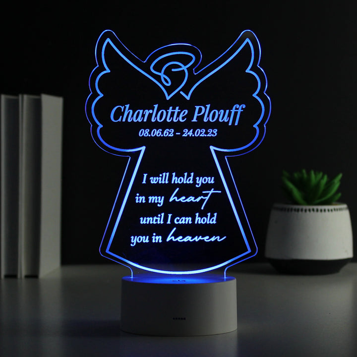 Buy Personalised Angel Memorial Verse Colour Changing LED Light available now at www.giftsfinder.co.uk