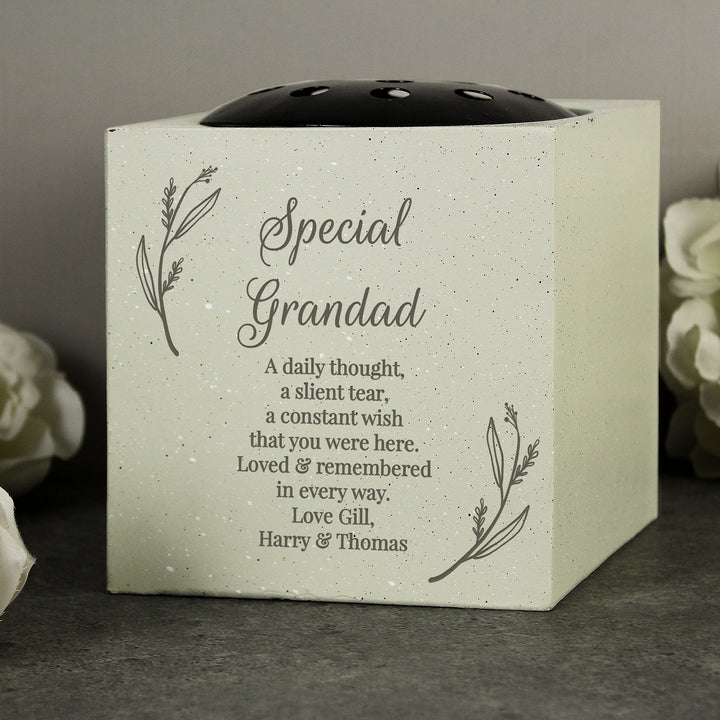 Buy Personalised Botanical Memorial Vase available now at www.giftsfinder.co.uk