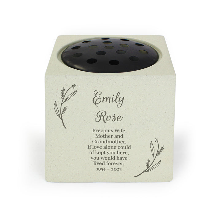 Buy Personalised Botanical Memorial Vase available now at www.giftsfinder.co.uk