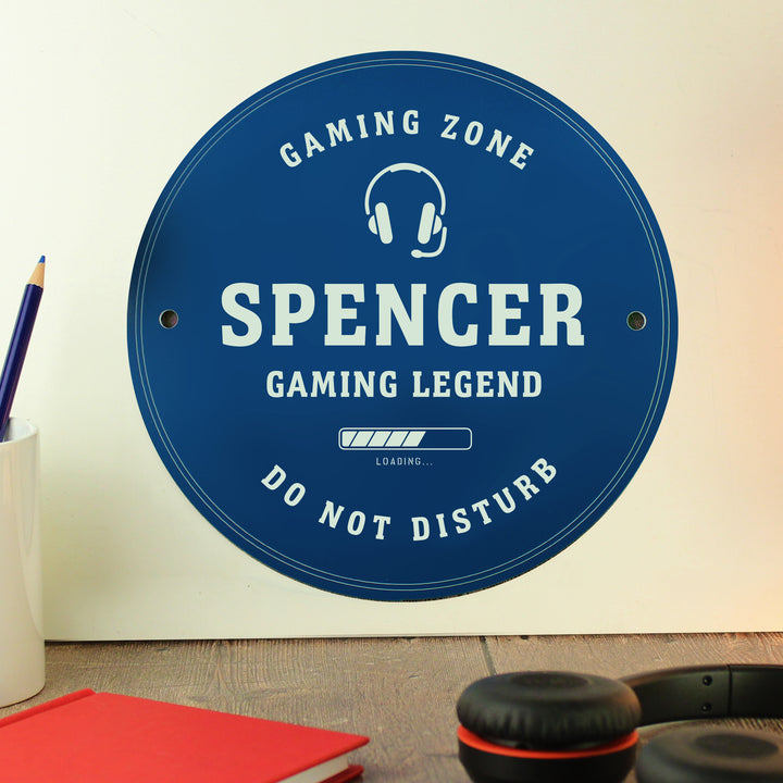 Buy Personalised Gaming Blue Plaque available now at www.giftsfinder.co.uk