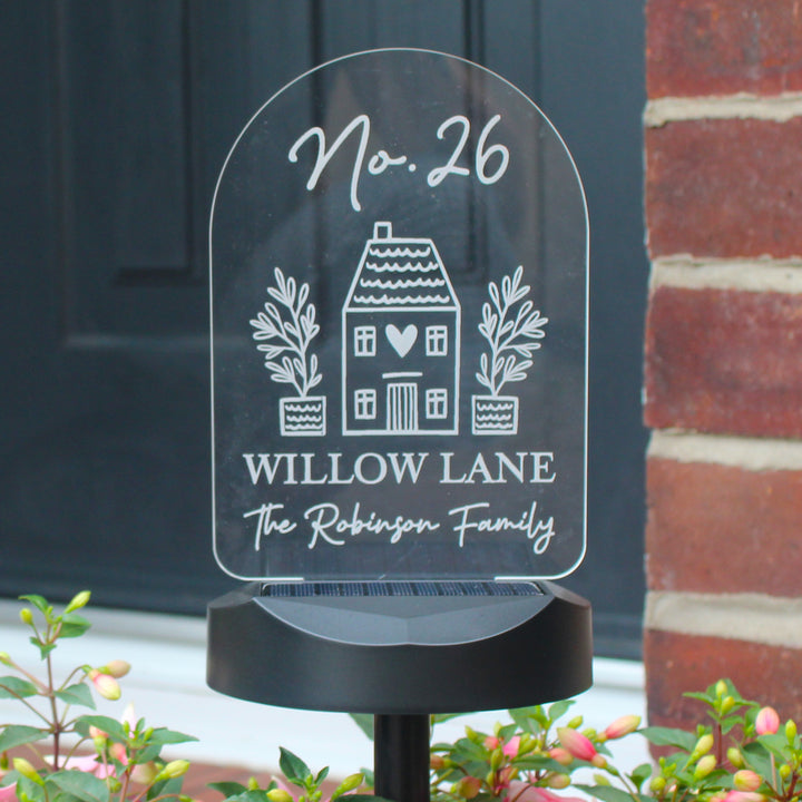 Personalised Home Outdoor Solar Light - part of the Gifts Finder Personalised LED Lights & Candles collection