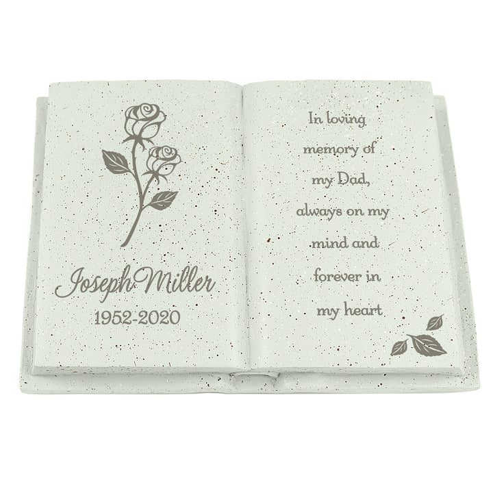 Personalised Rose Memorial Book - part of the Gifts Finder Personalised Memorials collection