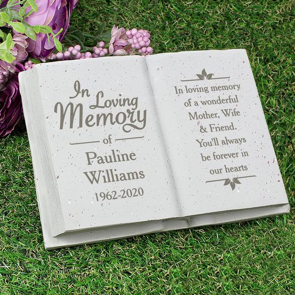 Buy Personalised In Loving Memory Memorial Book at www.giftsfinder.co.uk