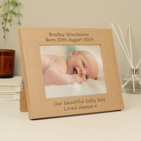 Buy Personalised Landscape 7x5 Landscape Wooden Photo Frame available now at www.giftsfinder.co.uk