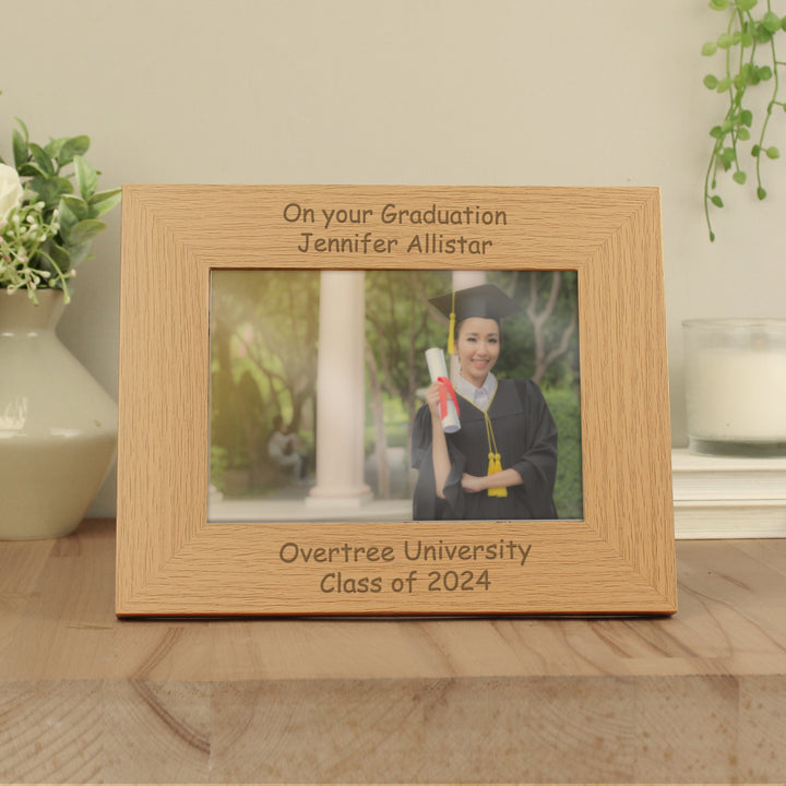 Personalised Landscape 7x5 Inch Landscape Wooden Photo Frame - part of the Personalised Photo Frames collection