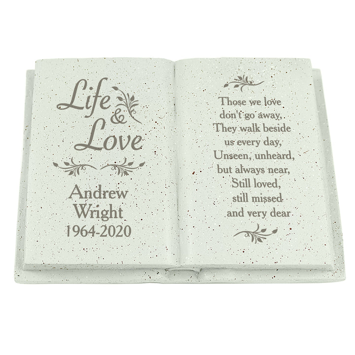 Personalised Life & Love Memorial Book - part of the Gifts Finder Personalised Memorials collection