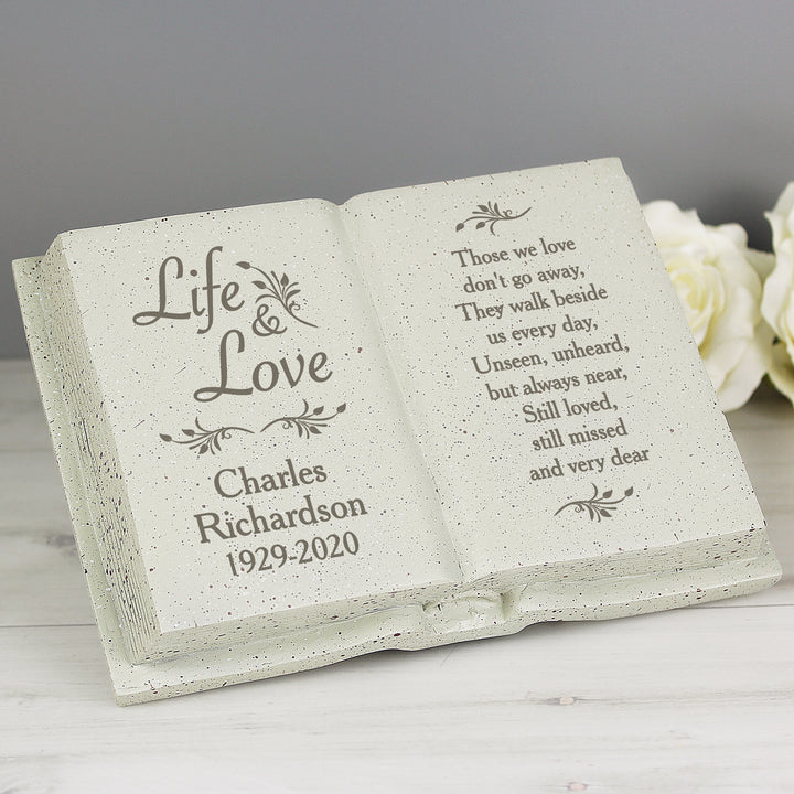 Personalised Life & Love Memorial Book - part of the Gifts Finder Personalised Memorials collection