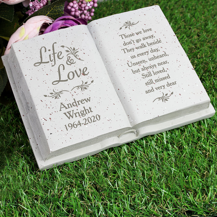 Personalised Life & Love Memorial Book - part of the Gifts Finder Personalised Memorials collection