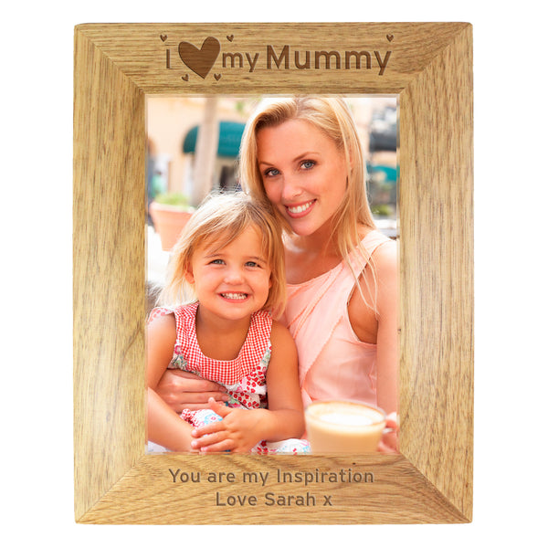 Buy Personalised I Heart My... 5x7 Wooden Photo Frame available now at www.giftsfinder.co.uk