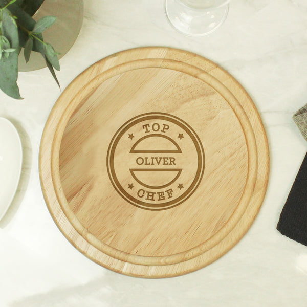 Personalised Top Chef Large Chopping Board in gift category Personalised Chopping Boards