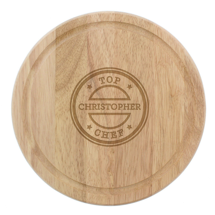 Personalised Top Chef Large Chopping Board in gift category Personalised Chopping Boards