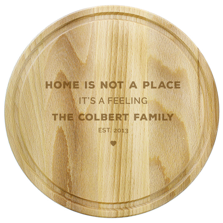 Buy Personalised Round Chopping Board at www.giftsfinder.co.uk