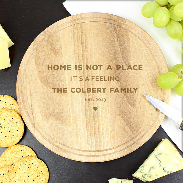 Buy Personalised Round Chopping Board at www.giftsfinder.co.uk