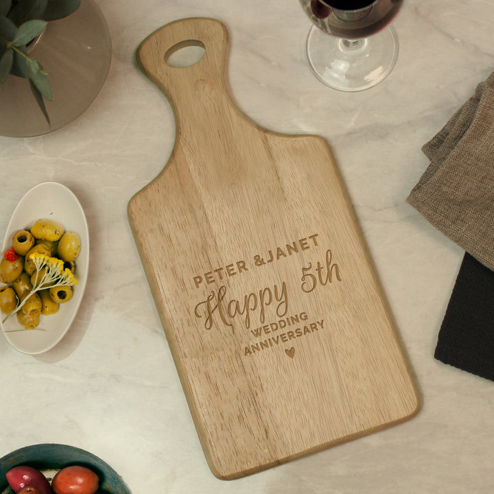 Personalised Wedding Wooden Paddle Board in gift category Kitchen, Baking & Dining Gifts