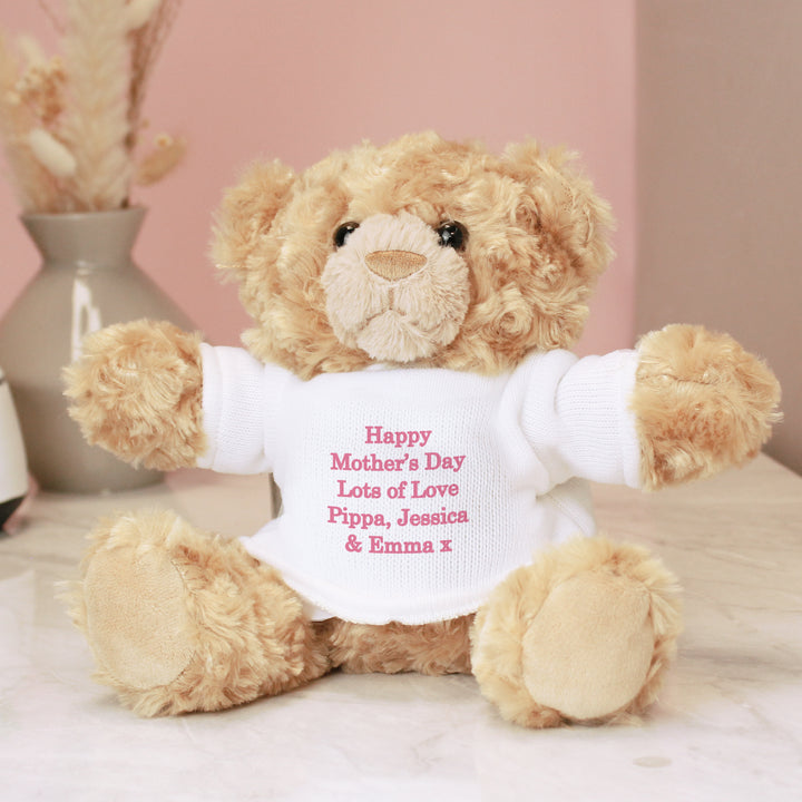 Buy Personalised Message Teddy Bear - Pink available now at www.giftsfinder.co.uk