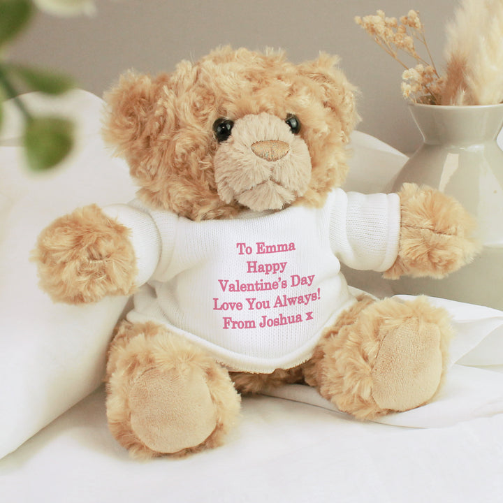 Buy Personalised Message Teddy Bear - Pink available now at www.giftsfinder.co.uk