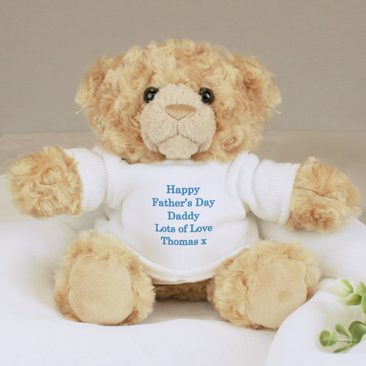 Buy Personalised Message Teddy Bear - Blue available now at www.giftsfinder.co.uk