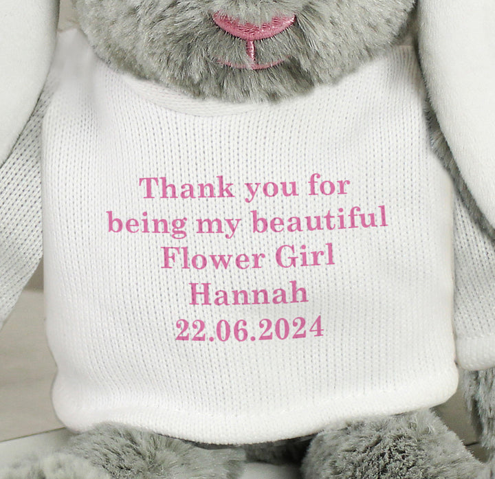 Buy Personalised Message Bunny Rabbit In Jumper - Pink available now at www.giftsfinder.co.uk