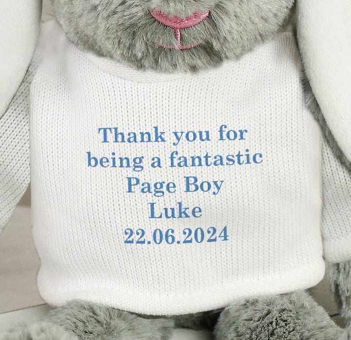 Buy Personalised Message Bunny Rabbit - Blue available now at www.giftsfinder.co.uk