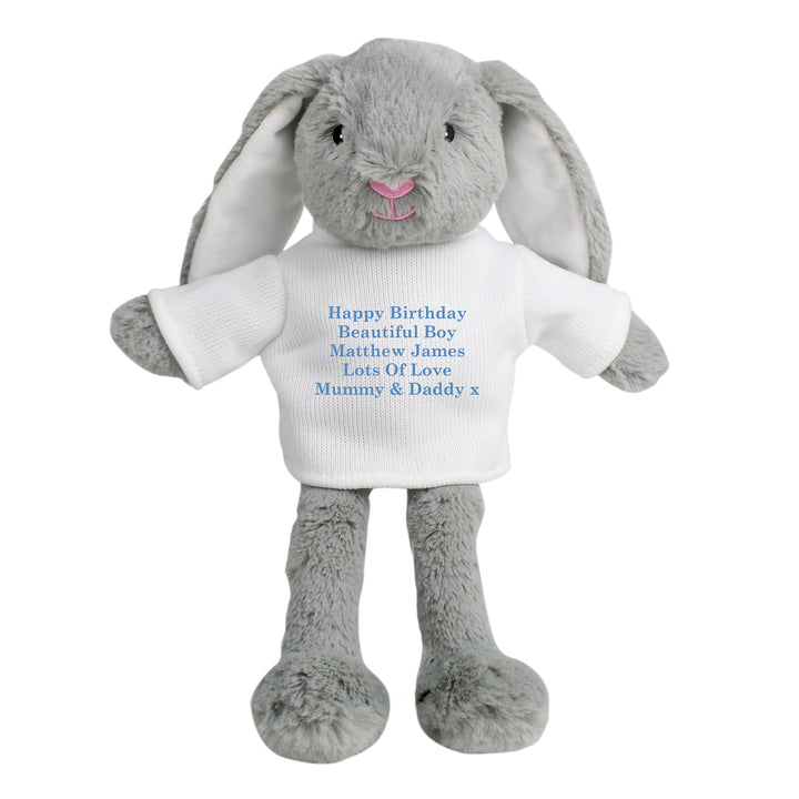 Buy Personalised Message Bunny Rabbit - Blue available now at www.giftsfinder.co.uk