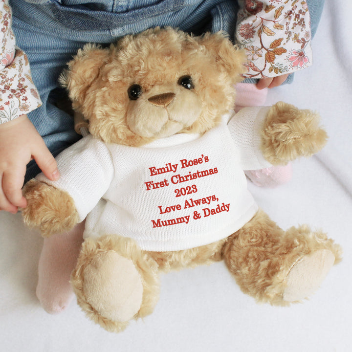 Personalised Teddy Bear - Red Message in gift category Personalised Teddy Bears